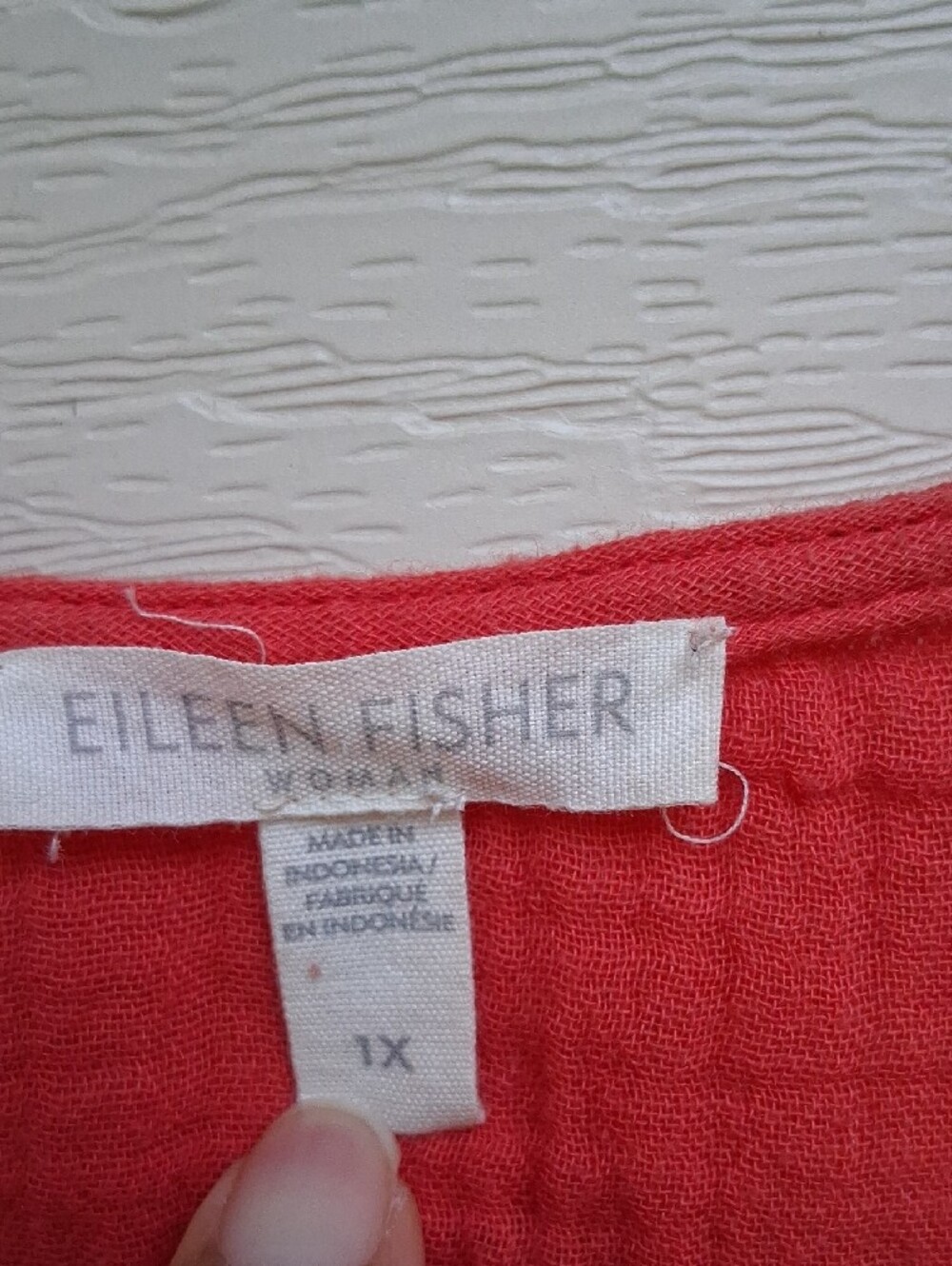 Eileen Fisher Coral Midi V-Neck Short Sleeve Dress 100% Organic Cotton - Picture 3 of 16